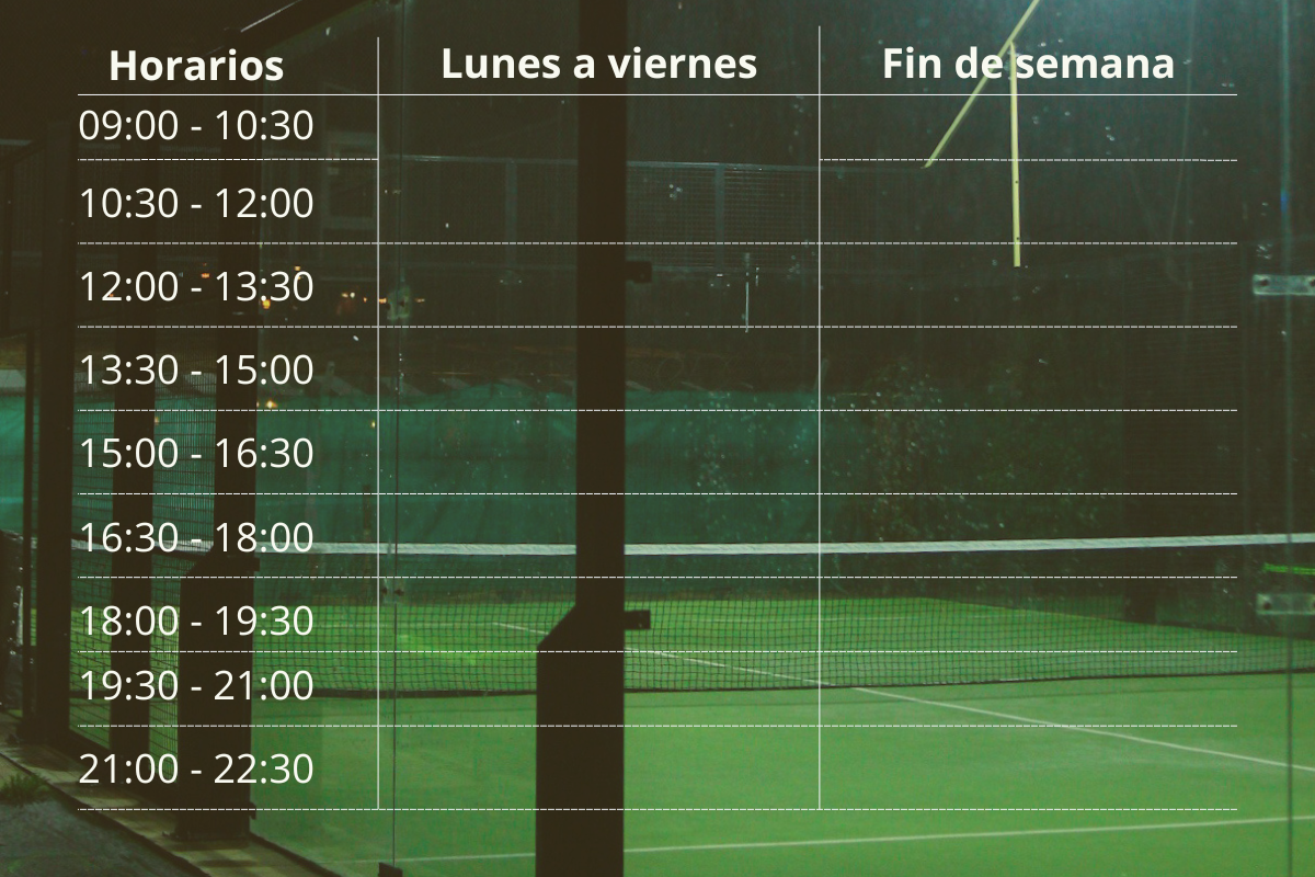 sábados y domingos